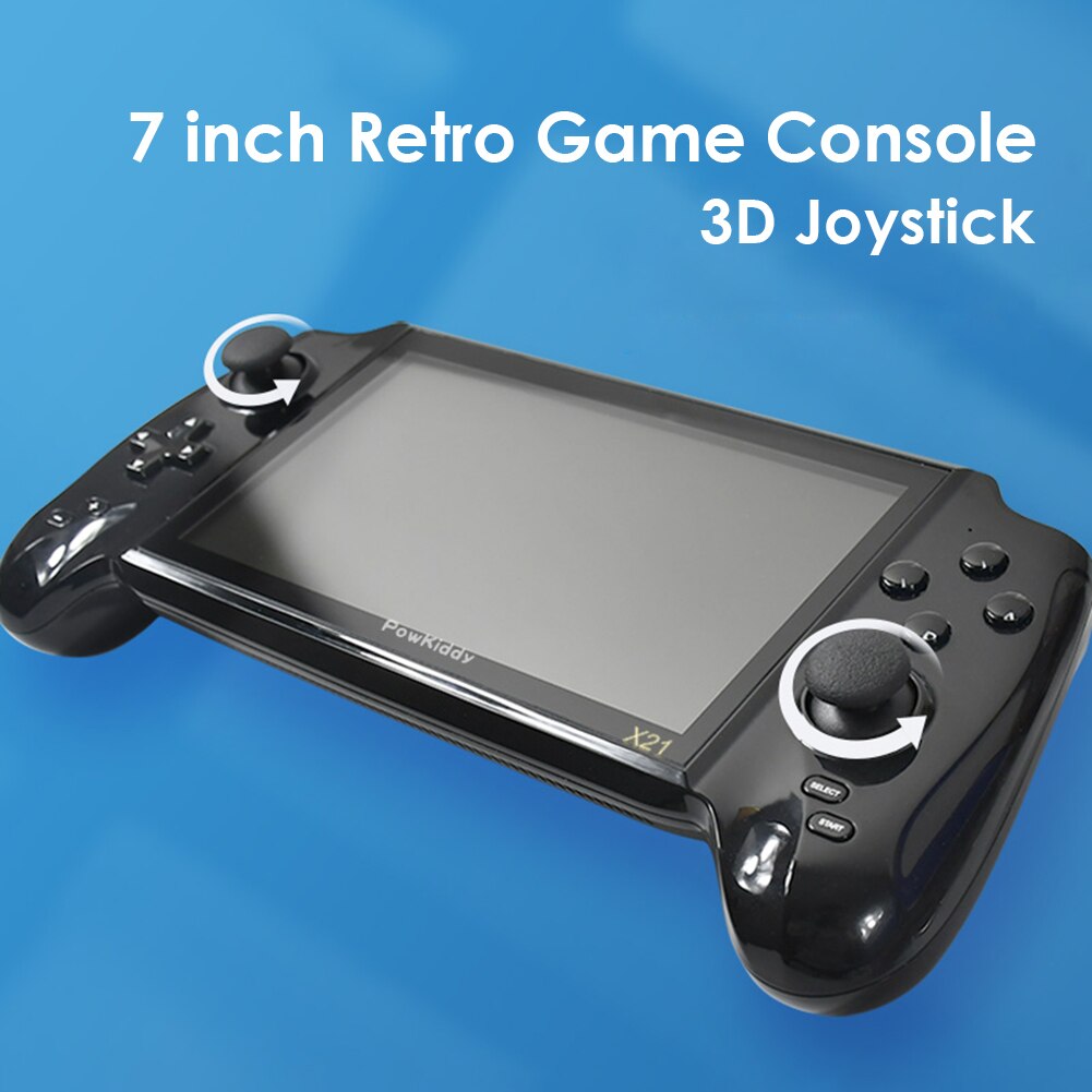 X21 7 pouces Console de jeu de poche intégré 3000 jeux vidéo Linux Portable rétro classique Portable double lecteur de jeu