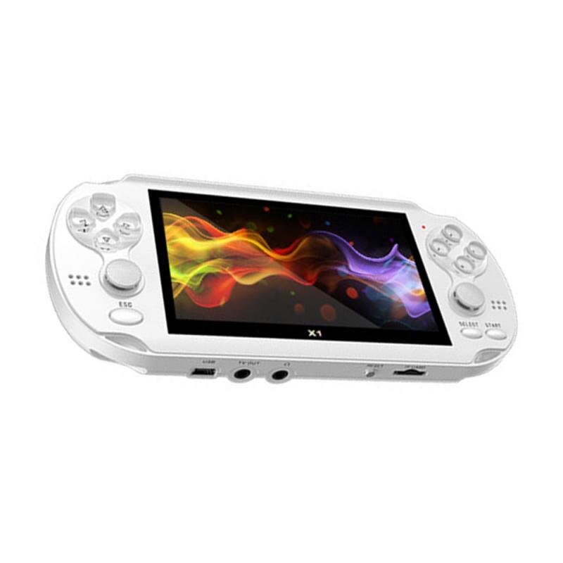 X1 Console de jeu pour Console de jeu PSP 4.3 pouces classique nostalgique Console de jeu double secousse 8G jeux 10,000 intégrés 8/16/32/64 Bit