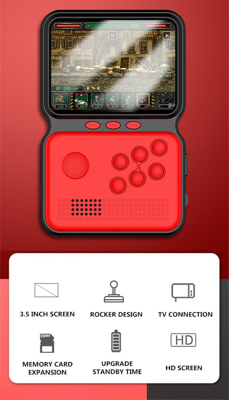 Gamer Gaming rétro Portable Mini Console de poche 16-Bit 3.0 pouces couleur LCD enfants couleur jeu joueur intégré 990 + jeux