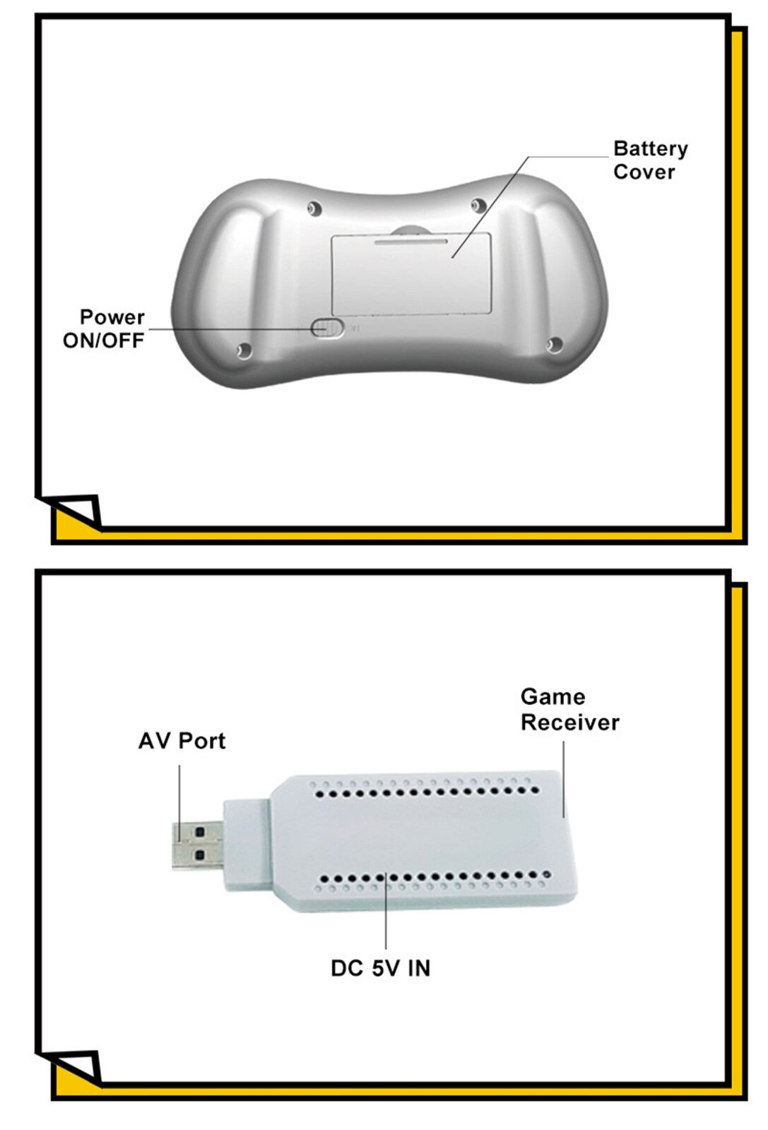 Console de jeu vidéo classique avec 620 jeux classiques rétro 4k Tv Hdmi /av Console de jeu 8 bits lecteur de jeu portable manette #3