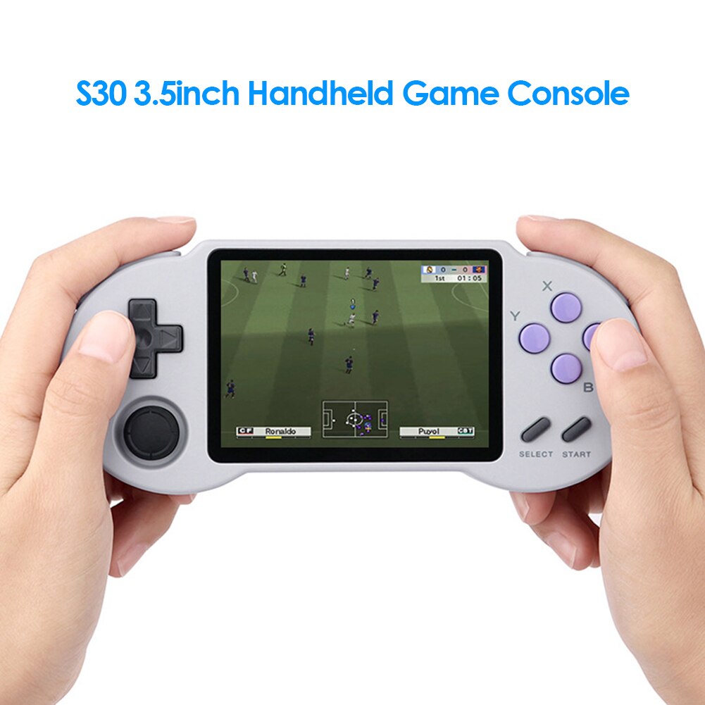 Pocketgo S30 rétro Console de jeu 3.5 pouces IPS écran lecteur de jeu portable intégré 128GB 10000 jeux de poche lecteurs vidéo