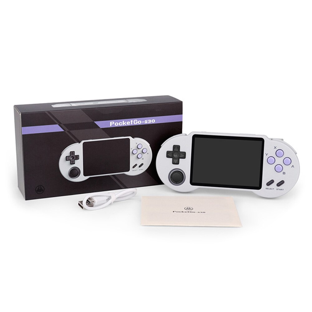 Pocketgo S30 rétro Console de jeu 3.5 pouces IPS écran lecteur de jeu portable intégré 128GB 10000 jeux de poche lecteurs vidéo