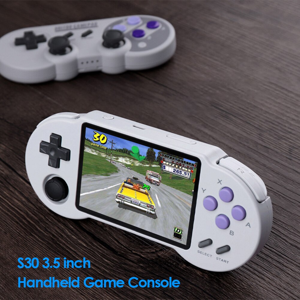 Pocketgo S30 rétro Console de jeu 3.5 pouces IPS écran lecteur de jeu portable intégré 128GB 10000 jeux de poche lecteurs vidéo
