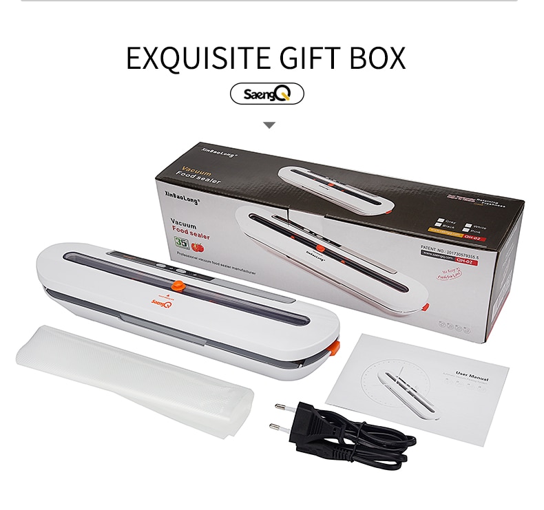 SaengQ meilleur scelleur de nourriture sous vide 220V/110V automatique Commercial ménage alimentaire scellant sous vide Machine d'emballage comprennent 10 pièces sacs
