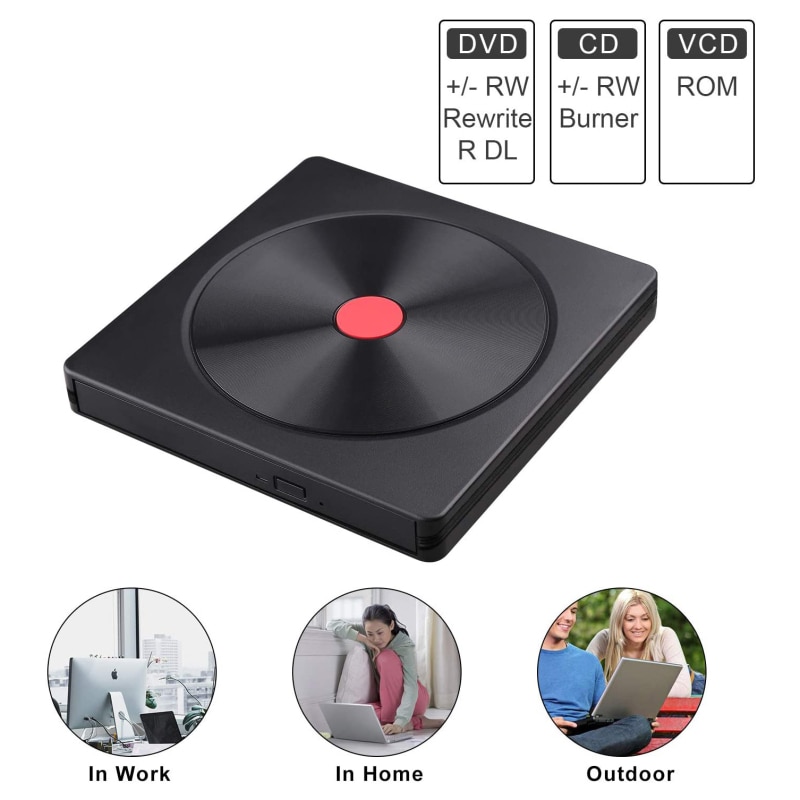 Lecteur DVD externe USB 3.0 lecteur CD/DVD +/-RW/lecteur DVD Portable pour ordinateur Portable graveur CD ROM Compatible lecteur CD USB lecteurs vidéo