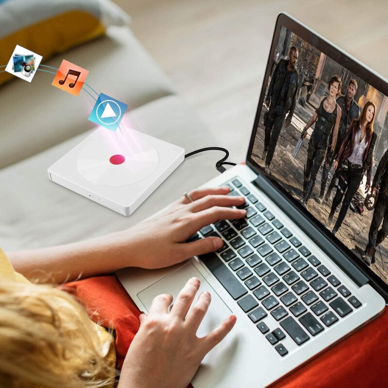 Lecteur DVD externe USB 3.0 lecteur CD/DVD +/-RW/lecteur DVD Portable pour ordinateur Portable graveur CD ROM Compatible lecteur CD USB lecteurs vidéo