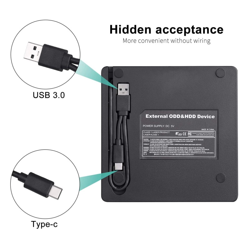 Lecteur DVD externe USB 3.0 lecteur CD/DVD +/-RW/lecteur DVD Portable pour ordinateur Portable graveur CD ROM Compatible lecteur CD USB lecteurs vidéo