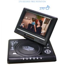 7.8 pouces Portable HD TV maison voiture lecteur DVD VCD CD MP3 lecteur DVD USB SD cartes RCA TV Portable câble jeu 16:9 rotation écran LCD