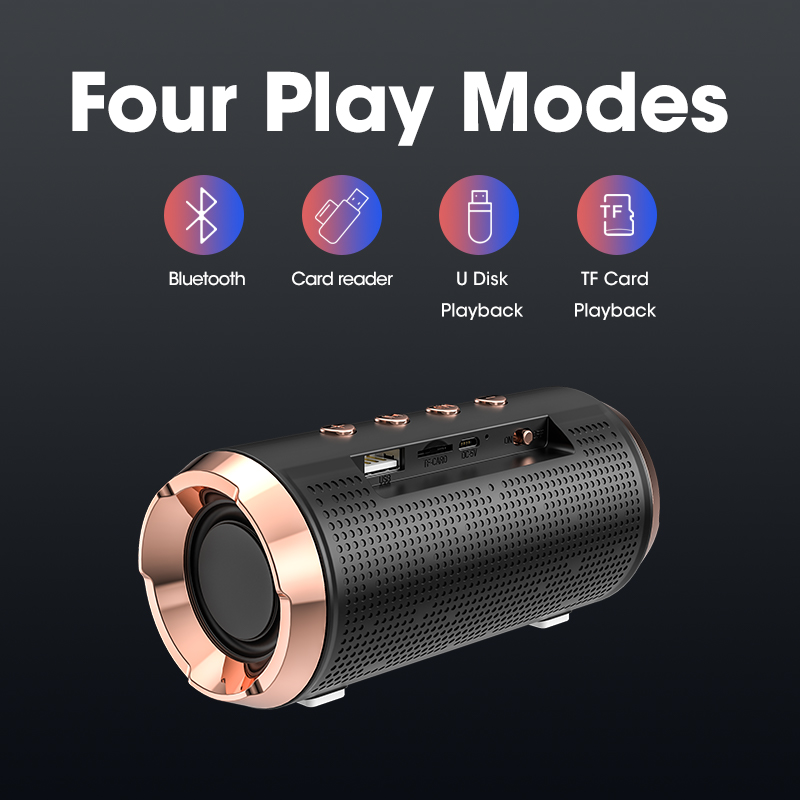 Haut-parleurs Bluetooth véritable sans fil puissant haut-parleur de basse stéréo boîte de son gamme complète haut-parleur colonne IPX7 étanche Home cinéma