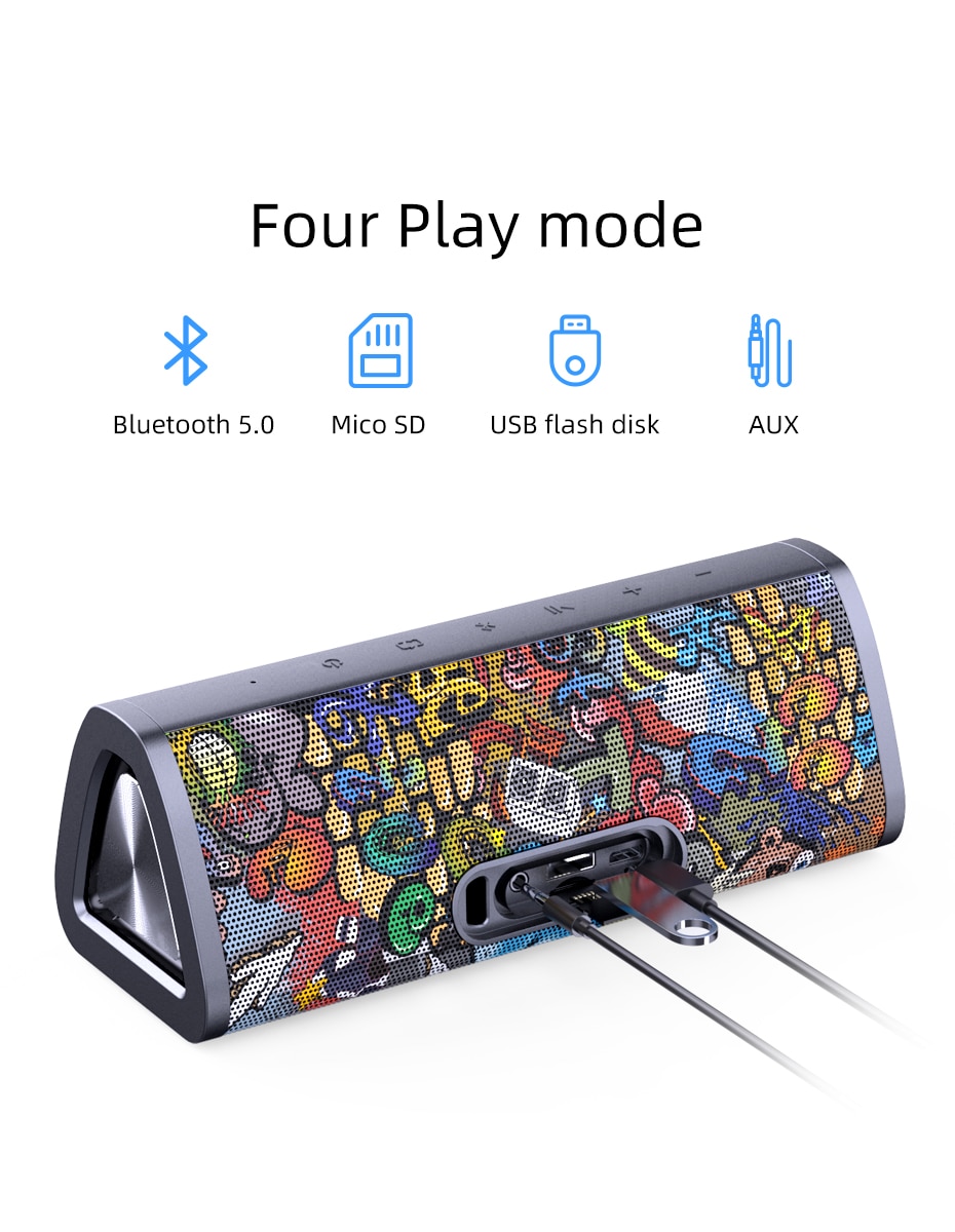 Mifa A10 – Enceinte Bluetooth 5.0, haut parleur portable, 360 degrés, son stéréo, 20 W, IPX7, étanche, sans fil, haut-parleur, 24 heures d'autonomie