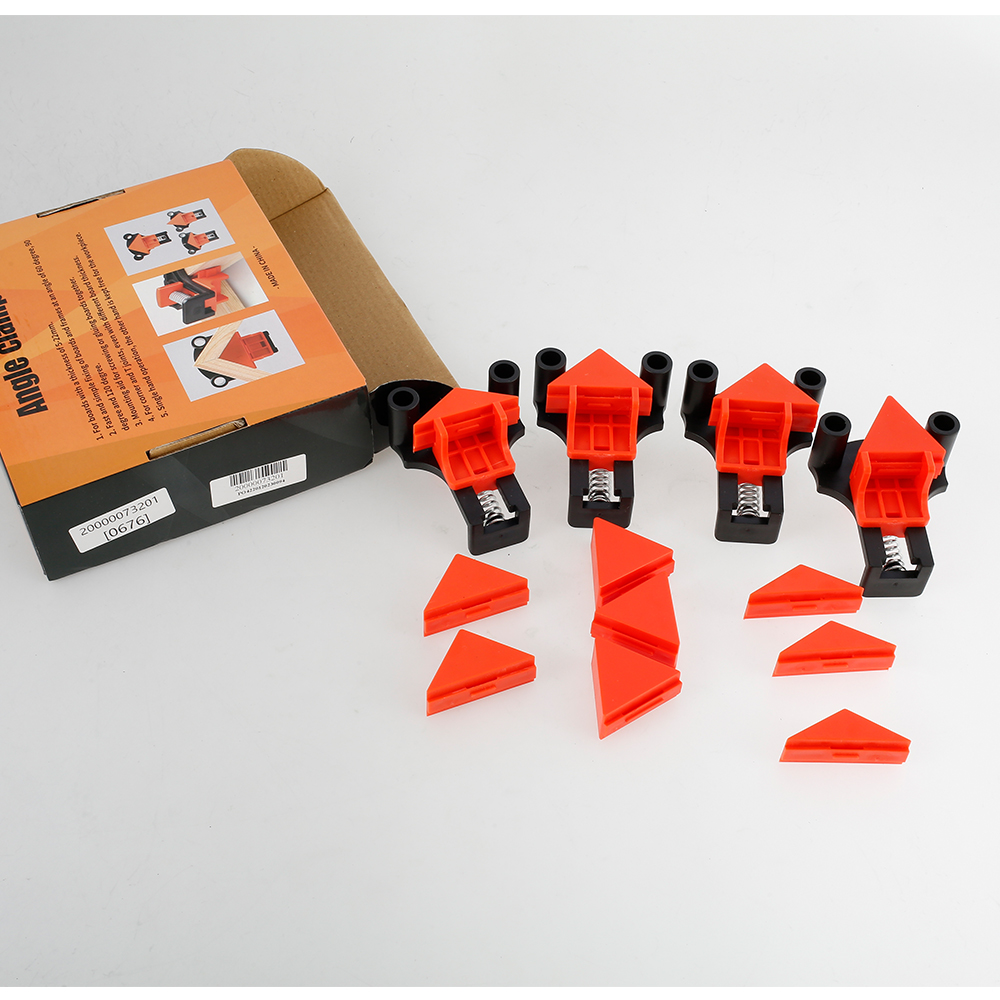 4 pièces pinces d'angle en bois 60/90/120 degrés travail du bois pinces à clapet d'angle bricolage montage ensemble d'outils à main pour cône, Joints en T, plaque