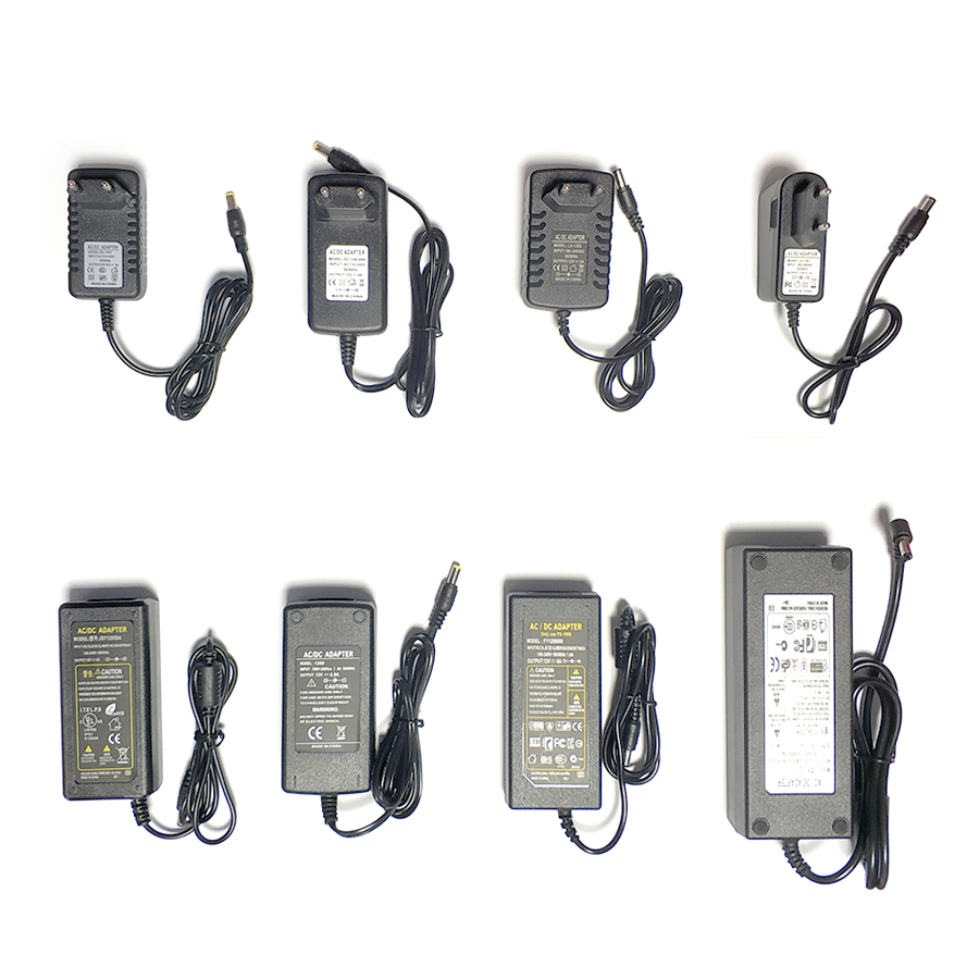 Adaptateur ca cc 100V 240V à 12V chargeur de transformateur d'alimentation 2A 3A 4A 5A 6A 20-70W pilote pour LED