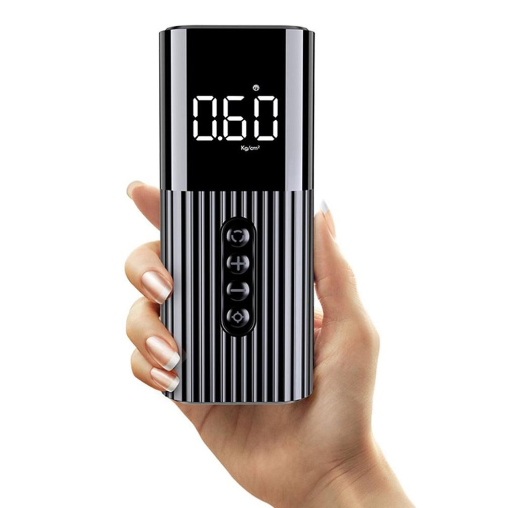 Mini pompe à Air Portable multifonction, affichage numérique, surveillance de la pression des pneus de véhicule, Mini pompe à Air à rayures noires