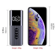 Mini pompe à Air Portable multifonction, affichage numérique, surveillance de la pression des pneus de véhicule, Mini pompe à Air à rayures noires