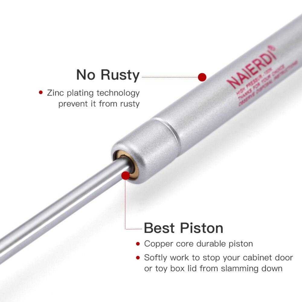 4 pièces NAIERDI Ressort À Gaz pour Porte D'armoire Charnières 6-15 KG Cuisine Charnière Hydraulique D'armoire De Support de Couvercle Boîte De Matériel De Meubles