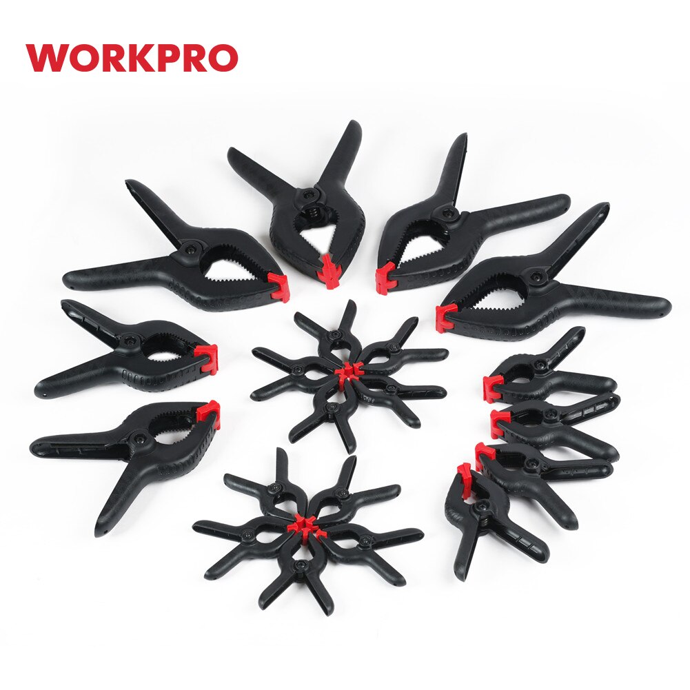 WORKPRO – jeu de pinces à ressort robustes, en plastique, pour le travail du bois, outils de bricolage, 20 pièces/lot