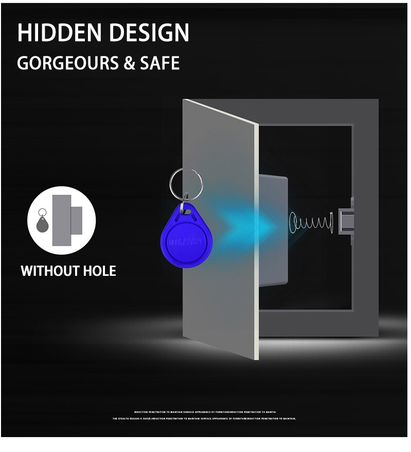 NAIERDI Invisible Capteur Serrure EMID IC Carte Tiroir D'armoire Numérique Intelligent Serrures Électroniques Pour Armoire Meubles Quincaillerie