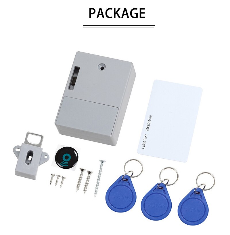 NAIERDI Invisible Capteur Serrure EMID IC Carte Tiroir D'armoire Numérique Intelligent Serrures Électroniques Pour Armoire Meubles Quincaillerie