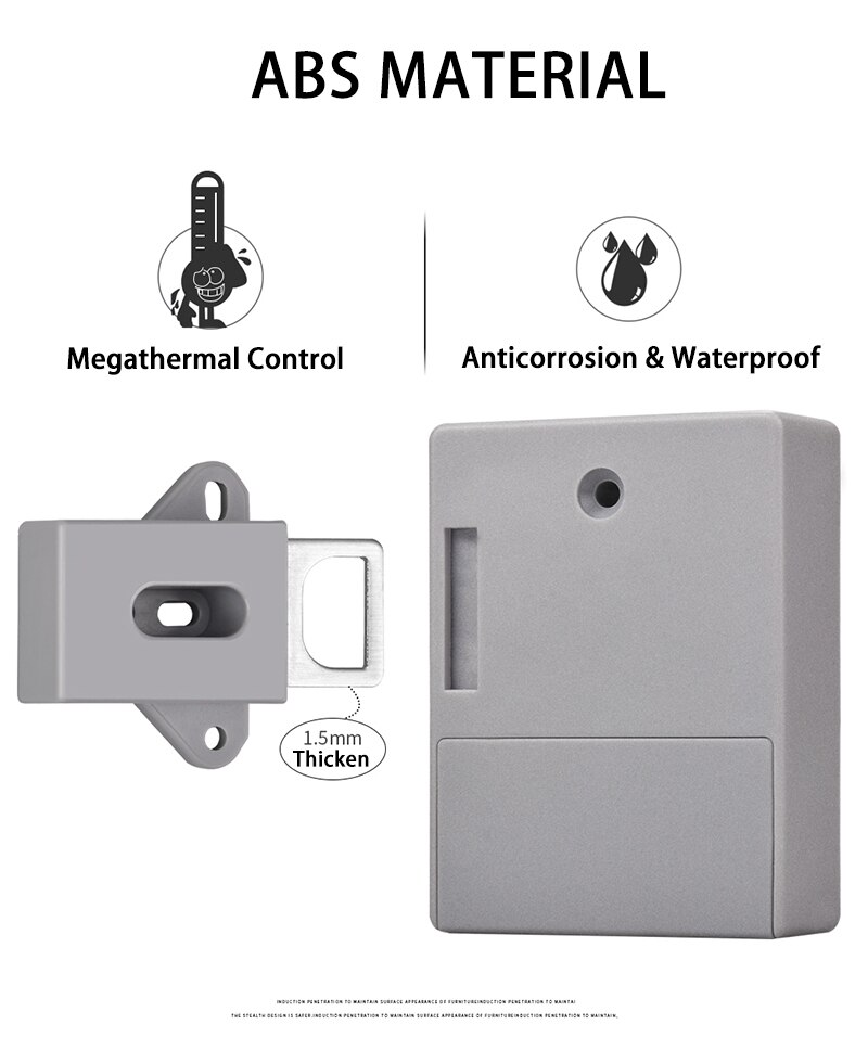 NAIERDI Invisible Capteur Serrure EMID IC Carte Tiroir D'armoire Numérique Intelligent Serrures Électroniques Pour Armoire Meubles Quincaillerie