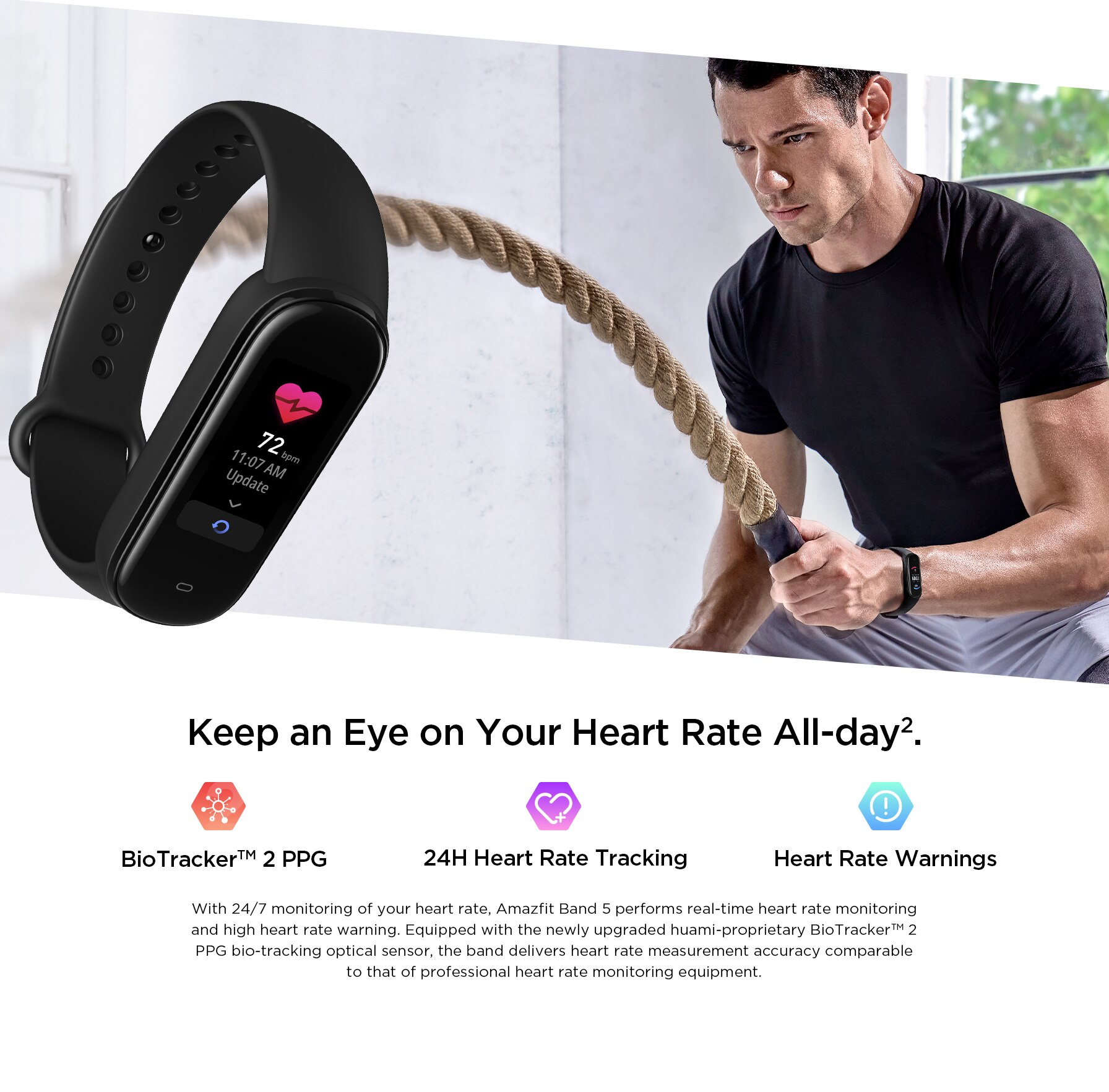 2020 nouveau Amazfit bande 5 Bracelet intelligent couleur affichage fréquence cardiaque Fitness Tracker étanche Bluetooth 5.0 Sport Bracelet intelligent