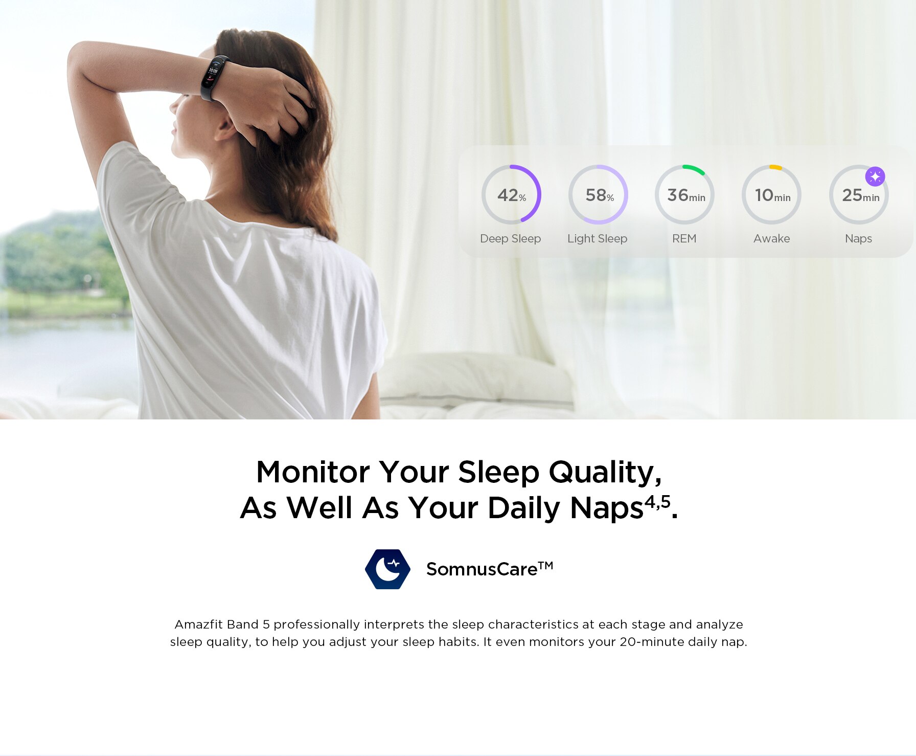 2020 nouveau Amazfit bande 5 Bracelet intelligent couleur affichage fréquence cardiaque Fitness Tracker étanche Bluetooth 5.0 Sport Bracelet intelligent