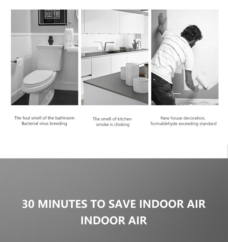 Générateur d'ozone 220v, déodorant intelligent au formaldéhyde, purificateur d'air, déodorant pour cuisine, toilettes