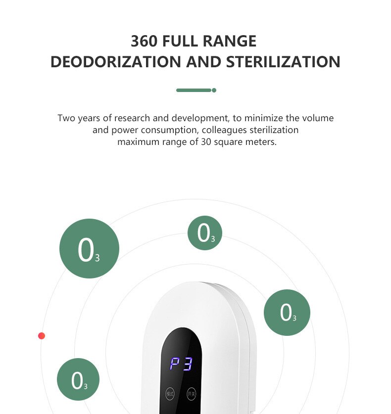 Générateur d'ozone 220v, déodorant intelligent au formaldéhyde, purificateur d'air, déodorant pour cuisine, toilettes
