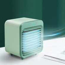 2021 nouveau Mini USB Portable refroidisseur d’air ventilateur climatiseur lumière bureau Air refroidissement ventilateur humidificateur purificateur pour bureau chambre