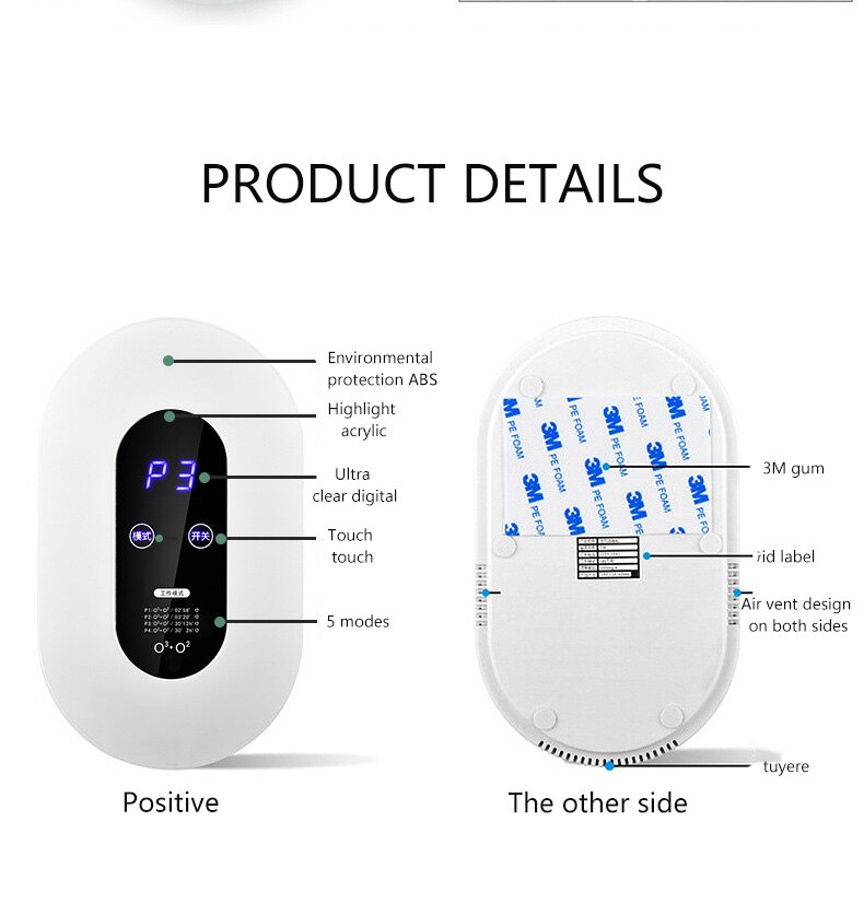 AG – générateur d'ozone 220v, déodorant intelligent, purificateur d'air au formaldéhyde, déodorant, pour cuisine, toilettes