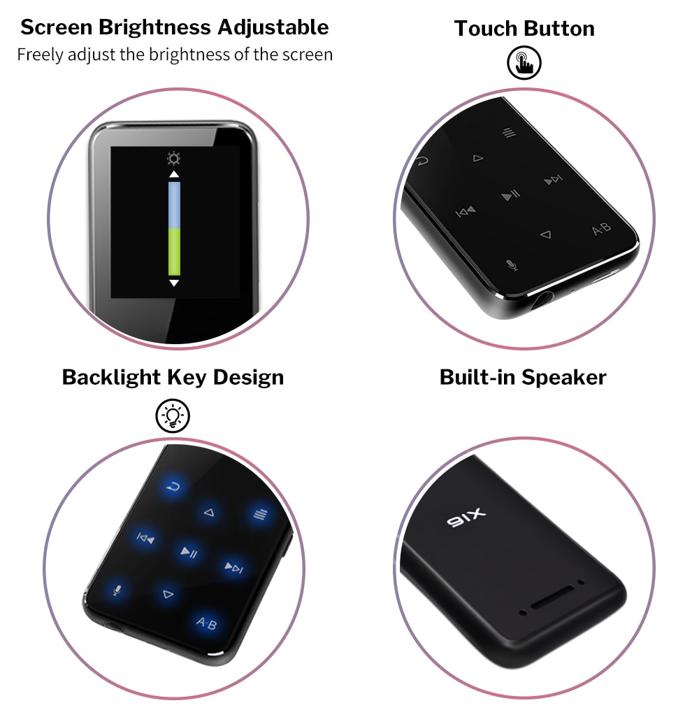 Deelife – lecteur MP3 de sport avec Bluetooth, Radio FM, pour course à pied, lecteur de musique MP 3