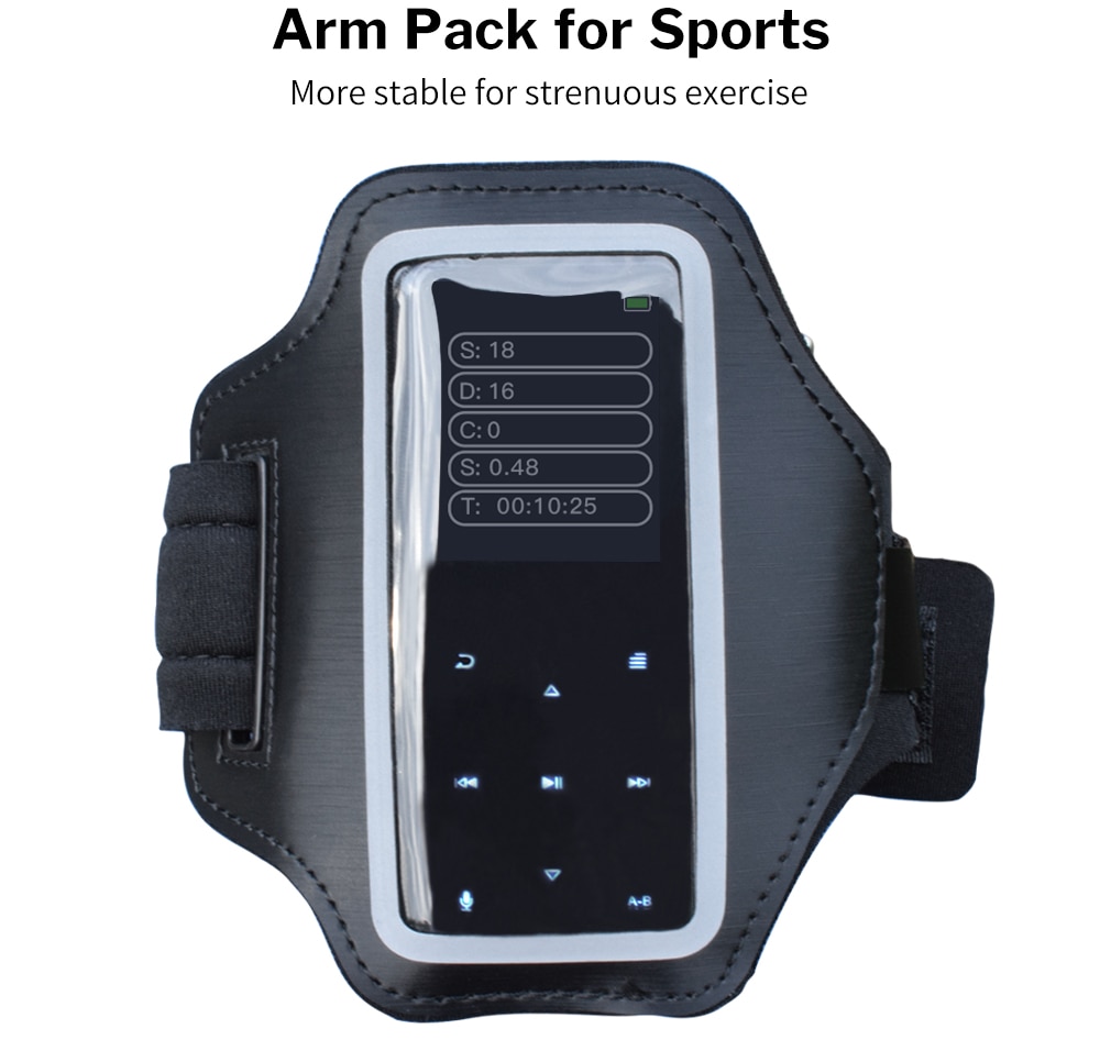 Deelife – lecteur MP3 de sport avec Bluetooth, Radio FM, pour course à pied, lecteur de musique MP 3