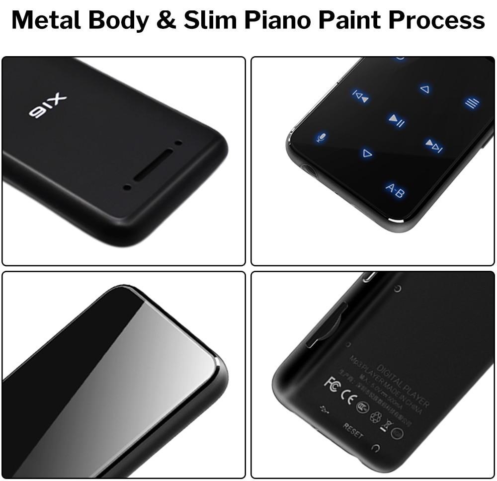 Deelife – lecteur MP3 de sport avec Bluetooth, Radio FM, pour course à pied, lecteur de musique MP 3