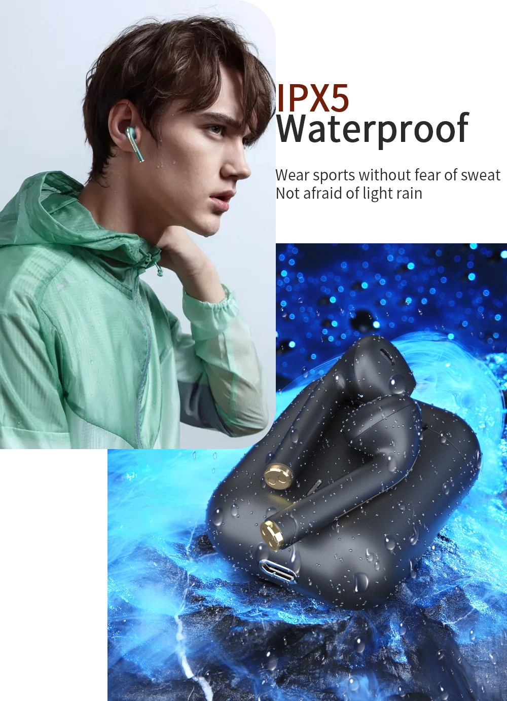 Essager J18 TWS casque sans fil Bluetooth écouteur casque véritable sans fil écouteurs pour iPhone 12 Pro Max mains libres écouteurs