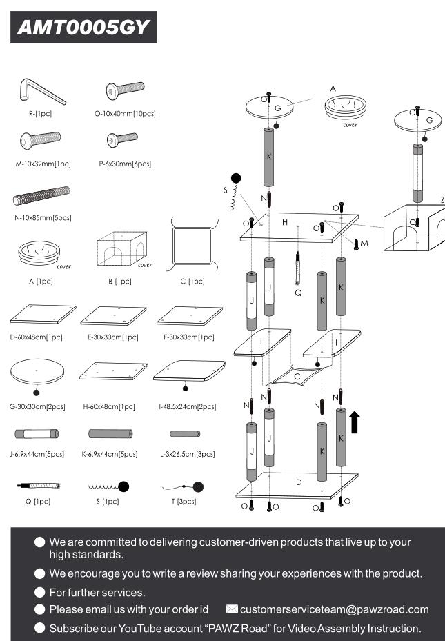 Tour condo arbre à chat de plusieurs niveaux, grattoir, maison pour animaux domestiques avec hamacs, meuble à escalader, jeux