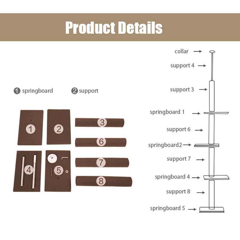 Tour condo arbre à chat de plusieurs niveaux, grattoir, maison pour animaux domestiques avec hamacs, meuble à escalader, jeux