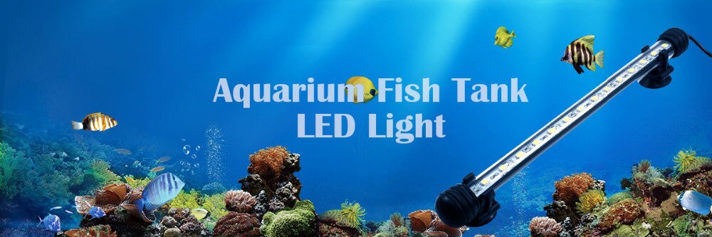 Lumières LED d'aquarium étanche Aquarium barre lumineuse bleu/blanc 19/29/39/49CM Submersible sous-marine pince lampe aquatique décor ue