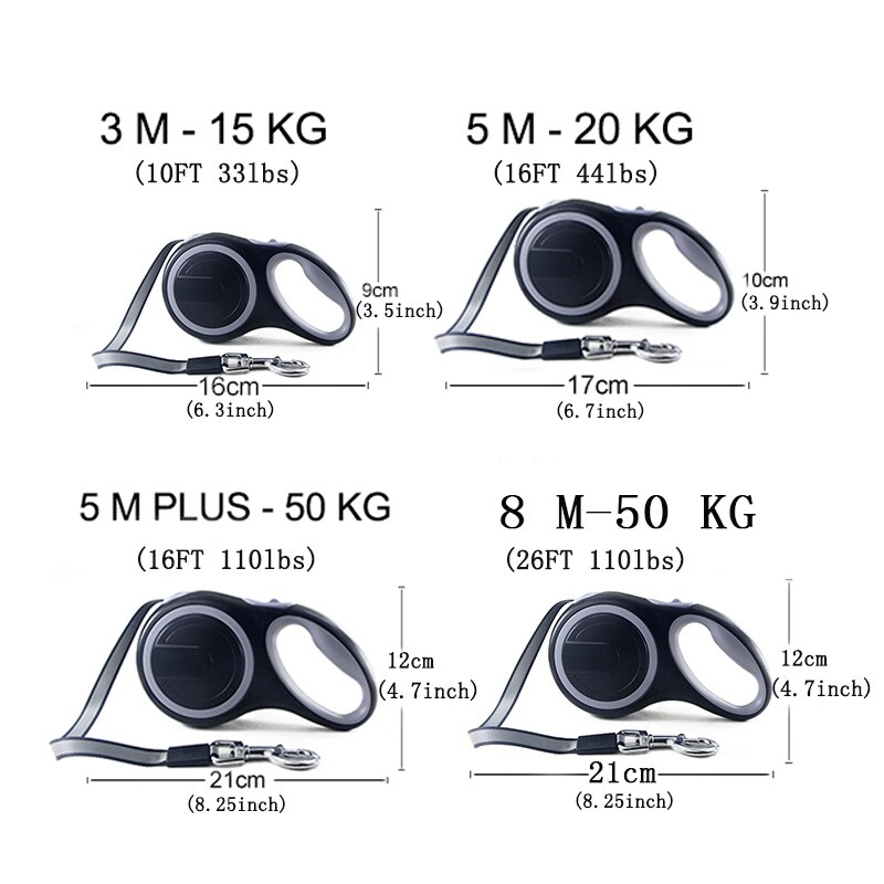 Laisse rétractable pour chien, extensible et automatique, robuste, 26 pieds, en Nylon, pour chat, grand, chiot, petit, moyen, accessoire pour animaux de compagnie