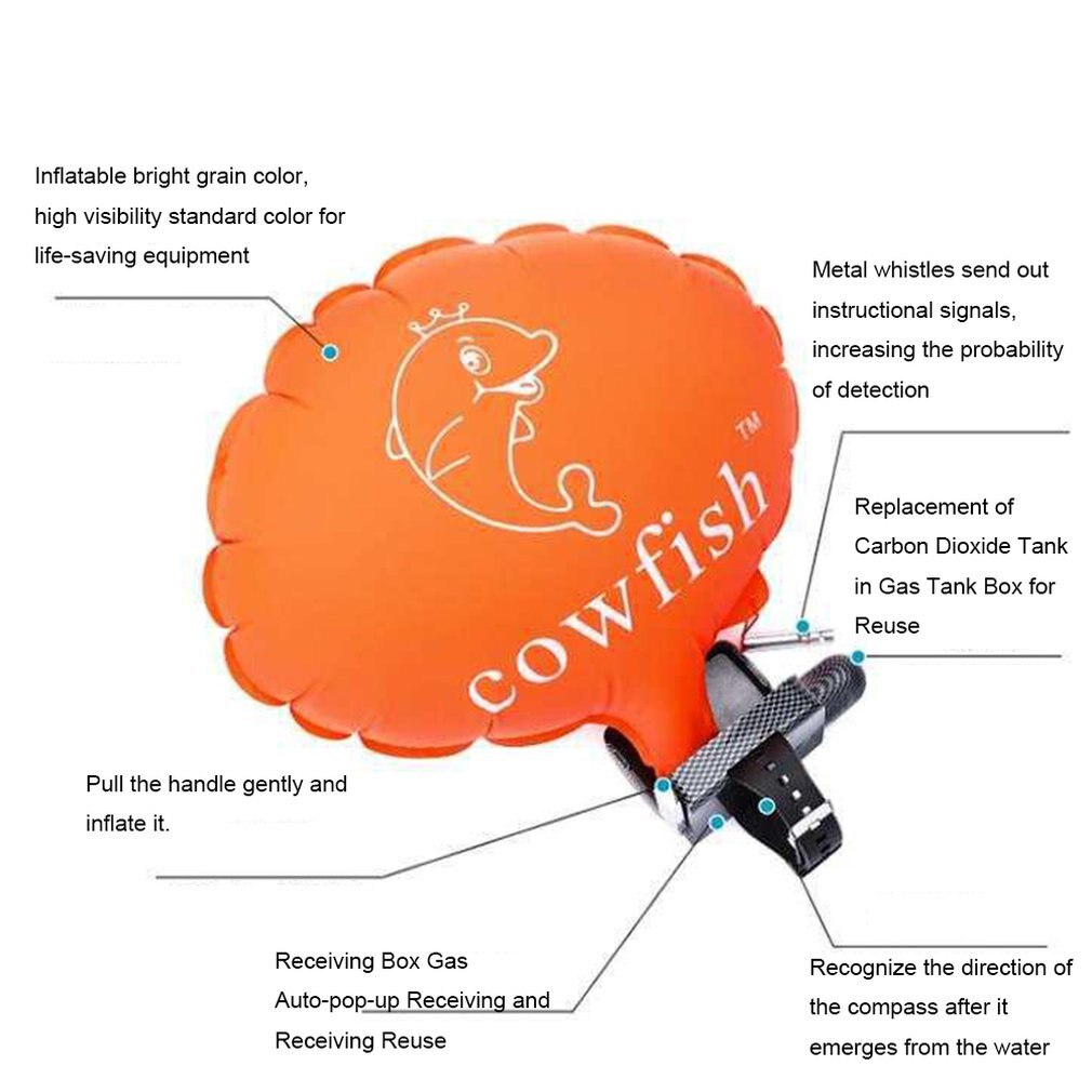 Bracelet de sauvetage pour la natation et la plongée, accessoire de contrôle des inondations, avec Airbag gonflable automatique, fournitures de plongée à la dérive