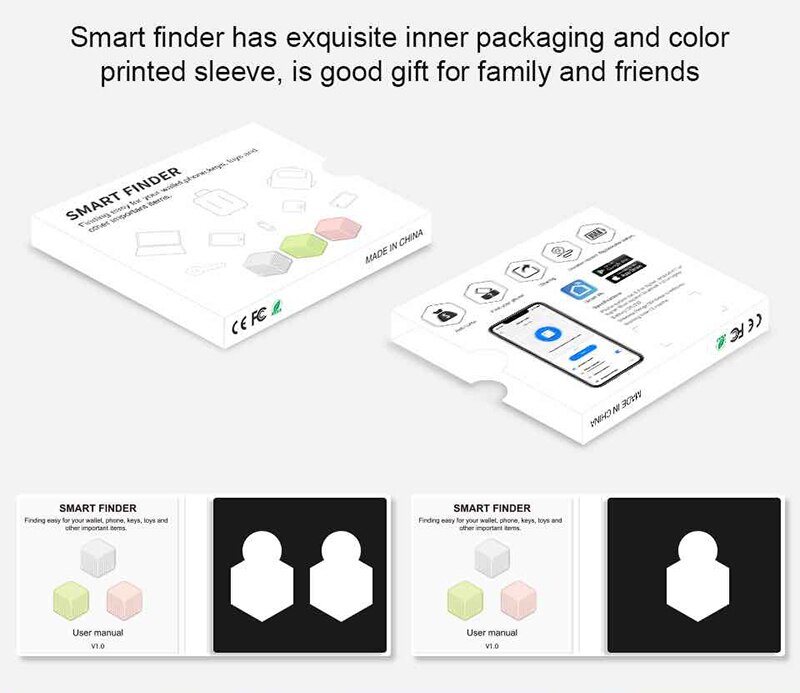 Tuya APP Bluetooth détecteur intelligent alarme tuile portefeuille clés alarme localisateur en temps réel enfants animaux Anti-perte activité intelligente Trackers