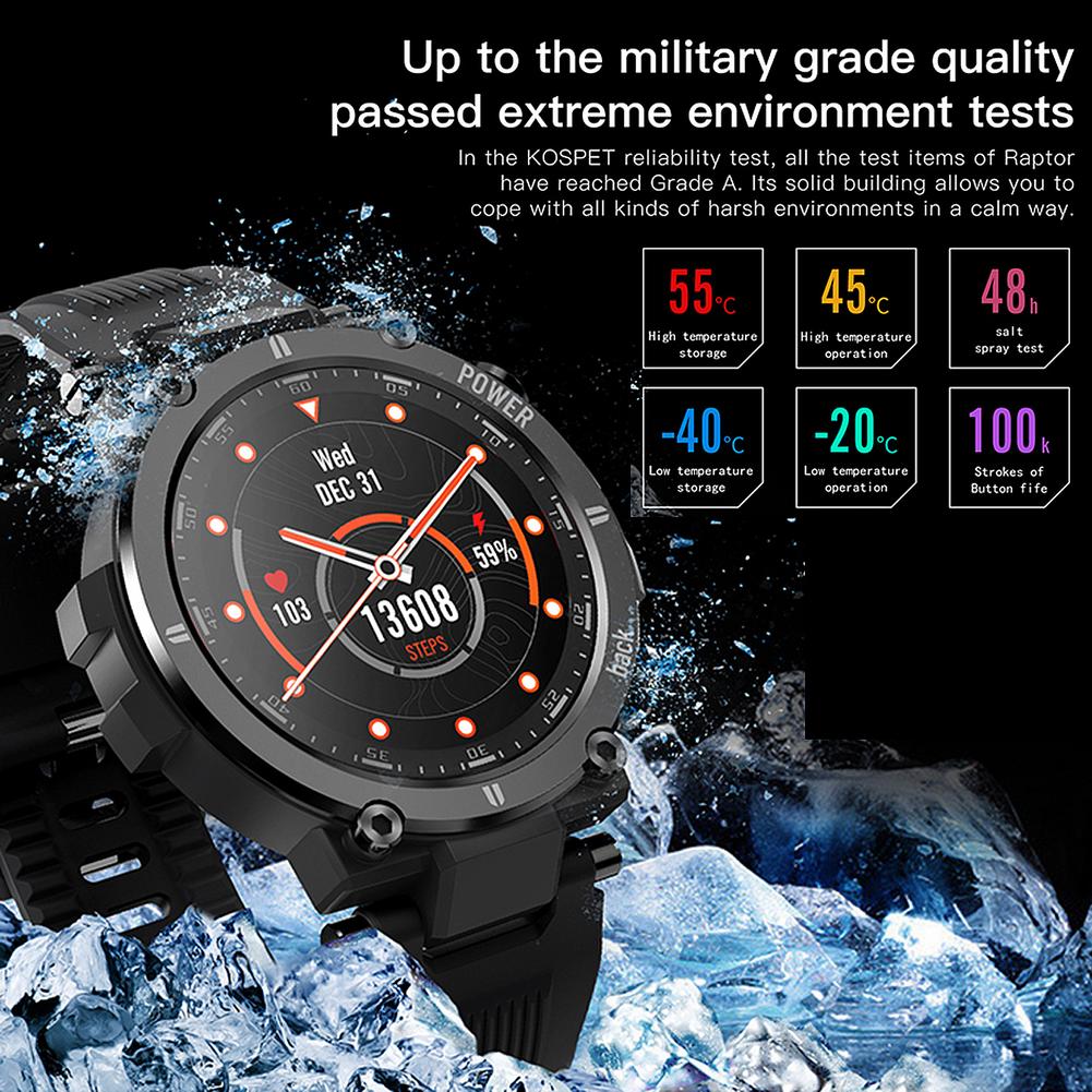 Montre connectée pour hommes et femmes, étanche ip68, moniteur de fréquence cardiaque, connexion Bluetooth, Fitness, pour KOSPET Raptor, nouvelle collection 2021 Montre connectée pour hommes et femmes, étanche ip68, moniteur de fréquence cardiaque, connexion Bluetooth, Fitness, pour KOSPET Raptor, nouvelle collection 2021