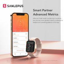 SANLEPUS – montre connectée pour hommes et femmes, avec appels Bluetooth, étanche, lecteur MP3, pour OPPO, Android, Apple, Xiaomi, Huawei, nouveau, 2021