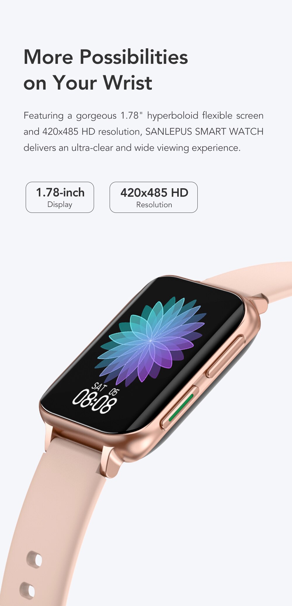 SANLEPUS – montre connectée pour hommes et femmes, avec appels Bluetooth, étanche, lecteur MP3, pour OPPO, Android, Apple, Xiaomi, Huawei, nouveau, 2021