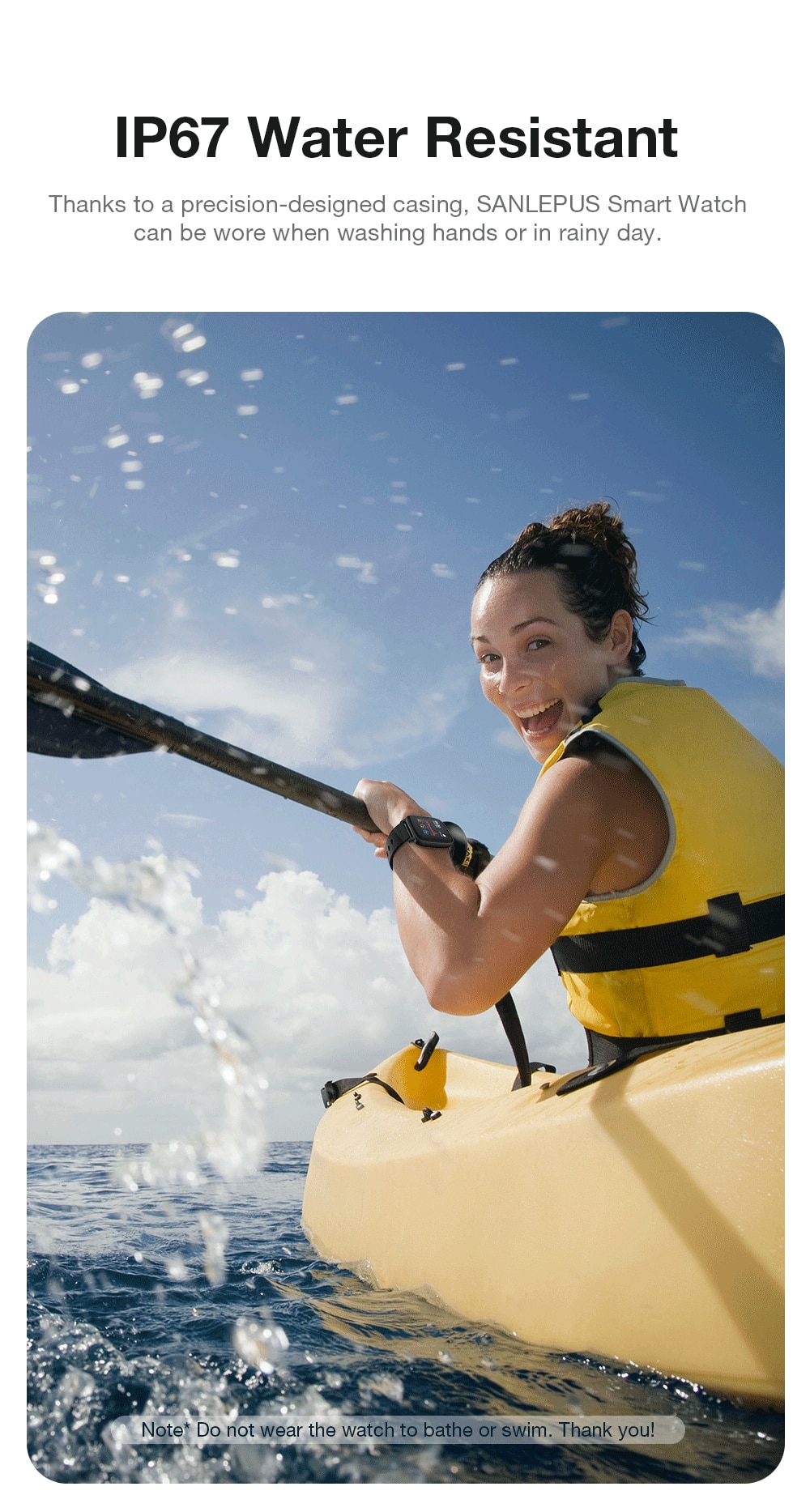 SANLEPUS – montre connectée pour hommes et femmes, Version globale, étanchéité IP67, Bracelet d'activité physique, pour Android Apple Xiaomi, nouveau, 2021