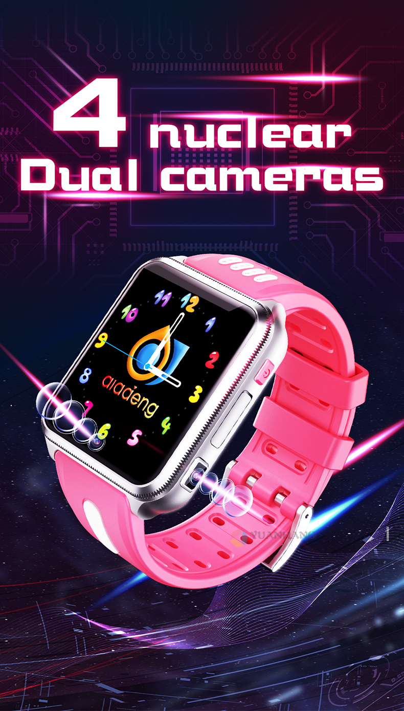 Montre connectée Android 9.0 pour enfants, avec caméra à distance, GPS, WI-FI, Google Play, Bluetooth, appel vidéo