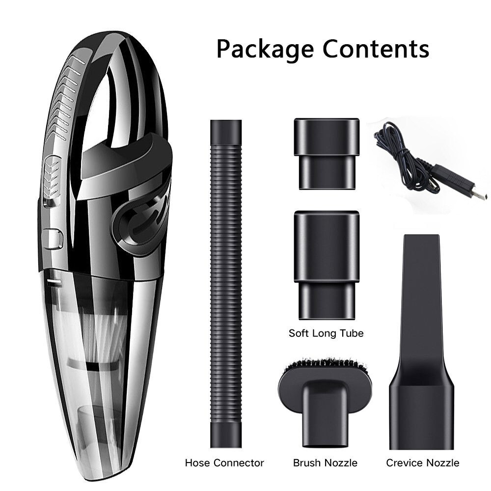 Aspirateur portatif Rechargeable portatif d'aspiration de Cyclone puissant sans fil de 3200PA facile utilisant la Charge rapide humide sec