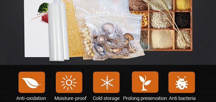 TINTON LIFE sacs sous vide pour alimentaire scelleur sous vide alimentaire frais longue conservation 12 + 15 + 20 + 25 + 28cm * 500cm rouleaux/Lot sacs pour emballeur sous vide