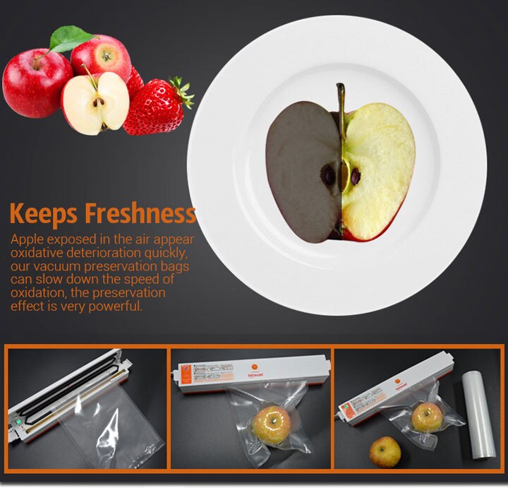 TINTON LIFE sacs sous vide pour alimentaire scelleur sous vide alimentaire frais longue conservation 12 + 15 + 20 + 25 + 28cm * 500cm rouleaux/Lot sacs pour emballeur sous vide