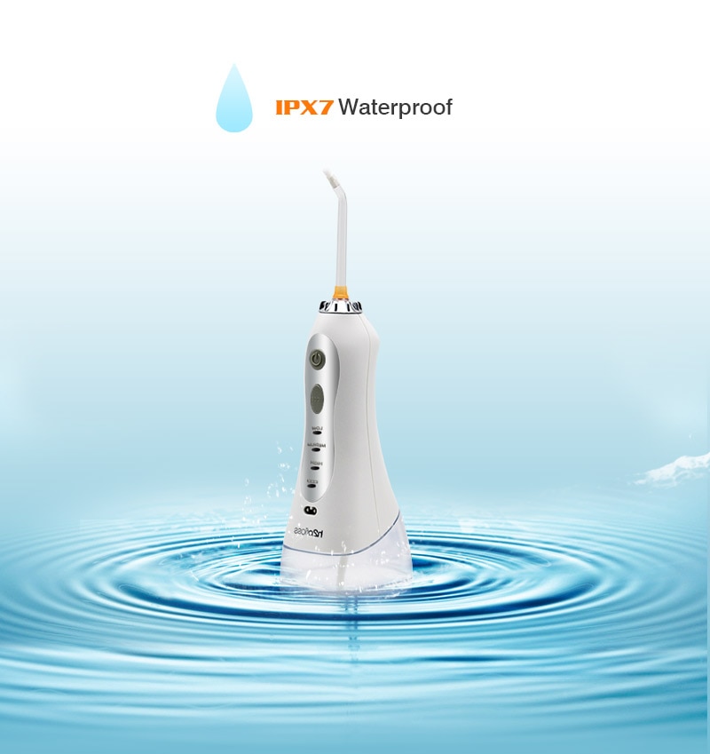 H2ofloss portable oral irrigateur usb rechargeable eau flosser dentaire Jet d'eau 300ML réservoir d'eau étanche dents nettoyeur