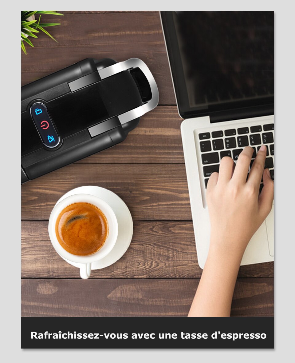 Hiinfusion 19Bar 4in1 Machine à café Expresso à capsules multiples DolceGusto Capsule de lait Nespresso ESEpod café moulu CompatibleH2