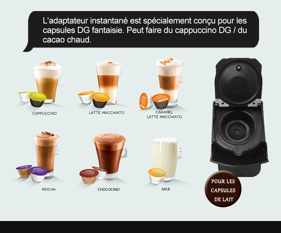 Hiinfusion 19Bar 4in1 Machine à café Expresso à capsules multiples DolceGusto Capsule de lait Nespresso ESEpod café moulu CompatibleH2